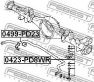 0499-PD23 - Stabilizator FEBEST /tył/ MITSUBISHI DELICA SPACE GEAR/CARGO 94-06