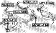 0525-GHR - Wahacz FEBEST /tył dolny/ MAZDA 6 08-13