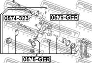 0574-323 - Prowadnica zacisku hamulcowego FEBEST /tył/ MAZDA 323 98-04