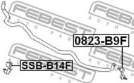 0823-B9F - Łącznik stabilizatora FEBEST /przód/ SUBARU LEGACY 09-14