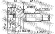 1210-CM10RA52 - Przegub nap.FEBEST /tył/ /zew./ HYUNDAI SANTA FE 06-12