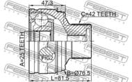 1710-A4 - Przegub nap.FEBEST /zew./ VAG A4 AVANT 08-15