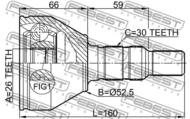 1810-Z19 - Przegub nap.FEBEST OPEL ASTRA 10-15