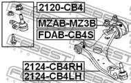 2120-CB4 - Sworzeń wahacza FEBEST /przód/ 21mm FORD FOCUS 04-08