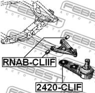 2420-CLIF - Sworzeń wahacza FEBEST /przód dolny/ RENAULT CLIO 98-05
