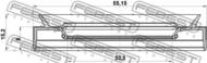 95PEY-35550815C - Uszczelniacz FEBEST /simmering/ /półoś/ 35X55X8X15.2 MITSUBISHI LANCER 07-