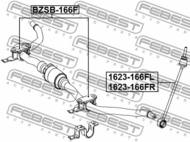 BZSB-166F - Poduszka stabilizatora FEBEST /przód/ /zestaw/ DB ML 166 11-