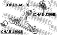 CHAB-J300B - Tuleja wahacza FEBEST /przód-tylna/ (wkład) BUICK REGAL 09-/OPEL INSIGNIA 08-