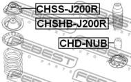 CHSHB-J200R - Zestaw instalacyjny amortyzatora FEBEST CHEVROLET LACETTI/OPTRA 03-08