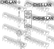 CHSS-LAN - Poduszka amortyzatora FEBEST /przód/ koła 13" DAEWOO/CHEVROLET LANOS 97-02 (3 śruby)