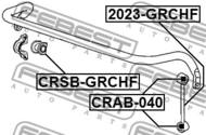 CRSB-GRCHF - Poduszka stabilizatora FEBEST /przód/ 33 .5 JEEP GRAND CHEROKEE 04-10