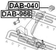 DAB-040 - Tuleja wahacza FEBEST /tył/ CHEVROLET LANOS 97-02