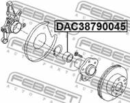 DAC38790045 - Łożysko koła -zestaw FEBEST /tył/ 38X79X 45 NISSAN X-TRAIL 00-06