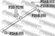 FDAB-050 - Tuleja resora FEBEST /tył tylna/ FORD TRANSIT CONNECT 02-13