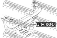FECB-X5R - Nakładka zderzaka FEBEST /tył/ BMW X5 E53 99-06