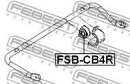 FSB-CB4R - Poduszka stabilizatora FEBEST /tył/ FORD FOCUS 04-/C-MAX 07- 16,5mm