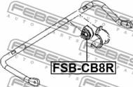 FSB-CB8R - Poduszka stabilizatora FEBEST /tył/ FORD C-MAX 03-07/FOCUS 04-