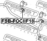 FSB-FOCIIF18 - Poduszka stabilizatora FEBEST /przód/ 18 .5 FORD FOCUS 04-08