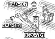 HAB-107 - Tuleja wahacza FEBEST /tył/ HONDA MR-V 03-08