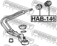 HAB-146 - Tuleja wahacza FEBEST /tył/ HONDA BALLADE 83-87