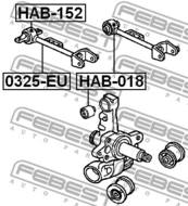 HAB-152 - Tuleja wahacza FEBEST /tył górny/ HONDA CIVIC 01-06
