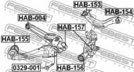 HAB-155 - Tuleja wahacza FEBEST /tył/ HONDA CIVIC 06-12 /zestaw/