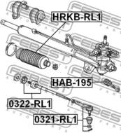 HAB-195 - Tuleja przekładni układu kierowniczego FEBEST HONDA ODYSSEY 00-04