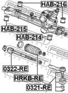 HAB-214 - Tuleja przekładni układu kierowniczego FEBEST HONDA CR-V 07-12