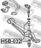 HSB-032 - Poduszka stabilizatora FEBEST /przód/ 13 HONDA ODYSSEY 94-99
