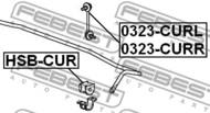 HSB-CUR - Poduszka stabilizatora FEBEST /tył/ 14 HONDA ACCORD 08-12