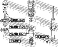 HSHB-RD4R - Osłona amortyzatora FEBEST /tył/ HONDA CR-V 97-01