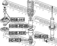 HSHB-RDR - Osłona amortyzatora FEBEST /tył/ HONDA CR-V 97-01