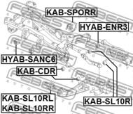 KAB-SL10RR - Tuleja wahacza FEBEST /P/ HYUNDAI IX35/TUCSON 09-15