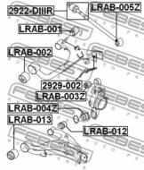 LRAB-003Z - Tuleja zwrotnicy FEBEST /tył/ LAND ROVER DISCOVERY 10-