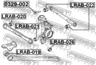 LRAB-026 - Tuleja zwrotnicy FEBEST /tył/ LAND ROVER FREELANDER 06-14