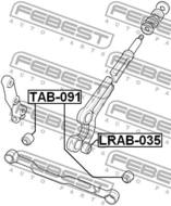 LRAB-035 - Tuleja wahacza FEBEST /przód/ LAND ROVER DEFENDER 87-06