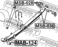 MAB-124 - Tuleja resora FEBEST /tył/ MITSUBISHI L200 96-07