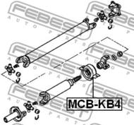 MCB-KB4 - Podpora wału FEBEST MITSUBISHI L200 05-15