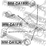 MM-DA1RR - Poduszka silnika FEBEST /tył/ MITSUBISHI CARISMA 95-03