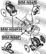 MM-N84R - Poduszka silnika FEBEST /tył/ MITSUBISHI CHARIOT/SPACE WAGON GRANDIS 97-03