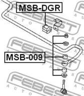 MSB-009 - Łącznik stabilizatora FEBEST /tył/ /zestaw/ MITSUBISHI CARISMA 95-03
