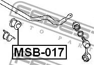 MSB-017 - Poduszka stabilizatora FEBEST /przód/ MITSUBISHI PAJERO 91-04