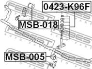 MSB-018 - Poduszka stabilizatora FEBEST /przód/ 20 MITSUBISHI PAJERO/MONTERO SPORT/CHALLENGER 96-09