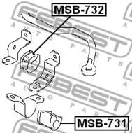 MSB-732 - Poduszka stabilizatora FEBEST /przód/ 21 MITSUBISHI CHARIOT/SPACE WAGON GRANDIS 92-00