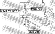 MSB-735 - Łącznik stabilizatora FEBEST /przód/ /zestaw/ MITSUBISHI PAJERO 91-04