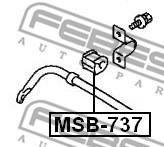 MSB-737 - Poduszka stabilizatora FEBEST /tył/ 15 MITSUBISHI LANCER 00-09