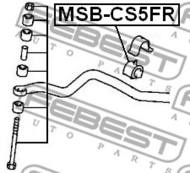MSB-CS5FR - Poduszka stabilizatora FEBEST /przód/ 24 MITSUBISHI LANCER 00-09