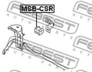 MSB-CSR - Poduszka stabilizatora FEBEST /tył/ 12 MITSUBISHI LANCER 00-09