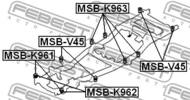 MSB-K962 - Tuleja belki FEBEST MITSUBISHI PAJERO/MONTERO SPORT/CHALLENGER 96-09