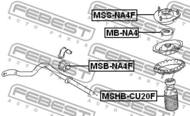 MSB-NA4F - Poduszka stabilizatora FEBEST /przód/ 24 MITSUBISHI GRANDIS 03-09